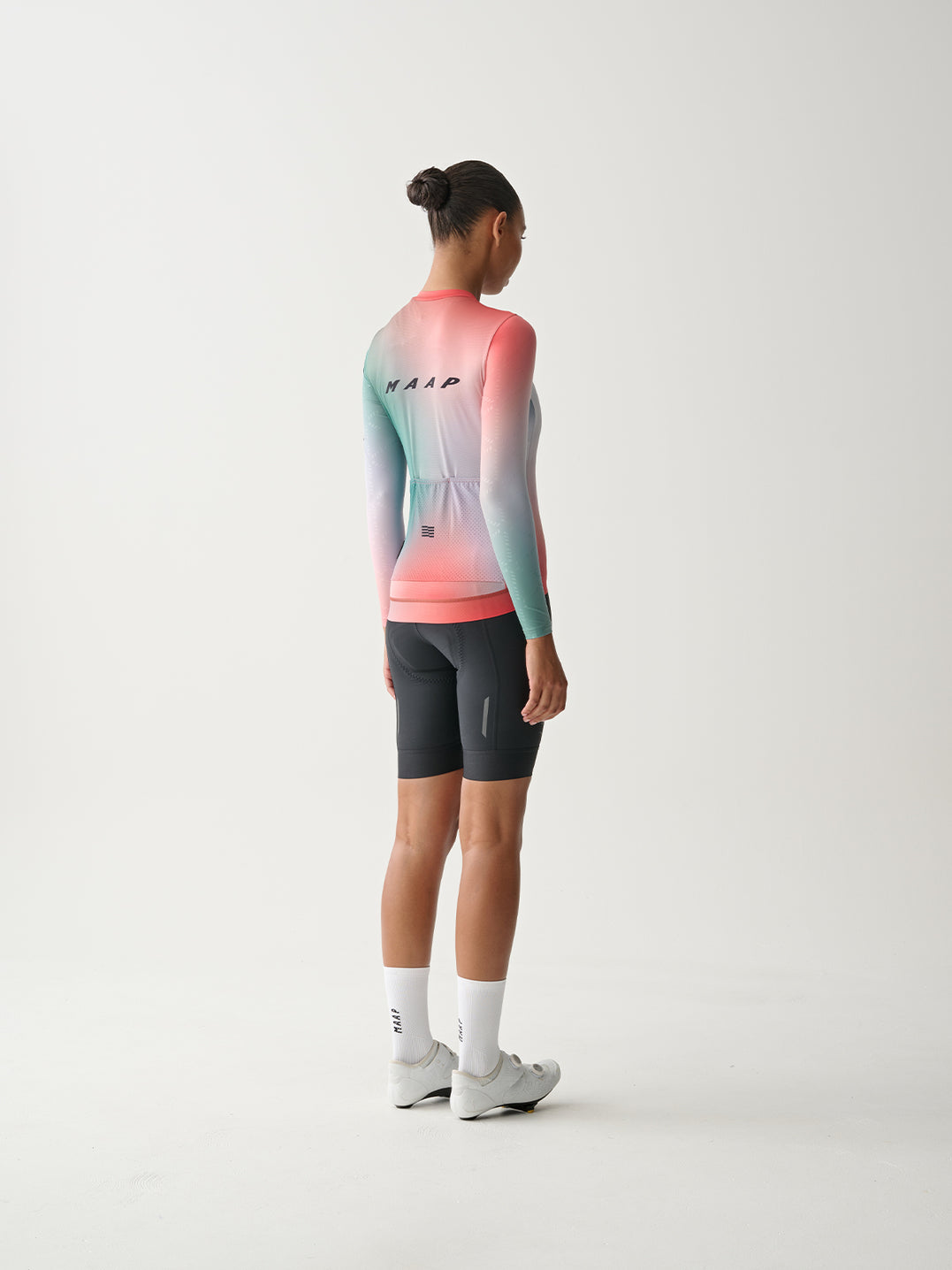 Women's Blurred Out Pro Hex LS Jersey - Flame Mix