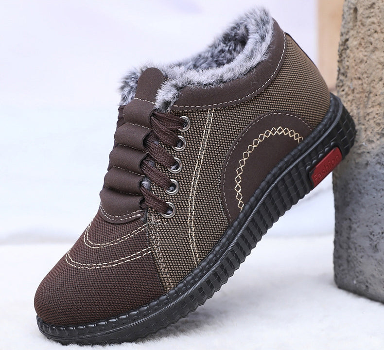 Damen Winter Warme Fleece-gefütterte Rutschfeste Baumwollschuhe mit weicher Sohle