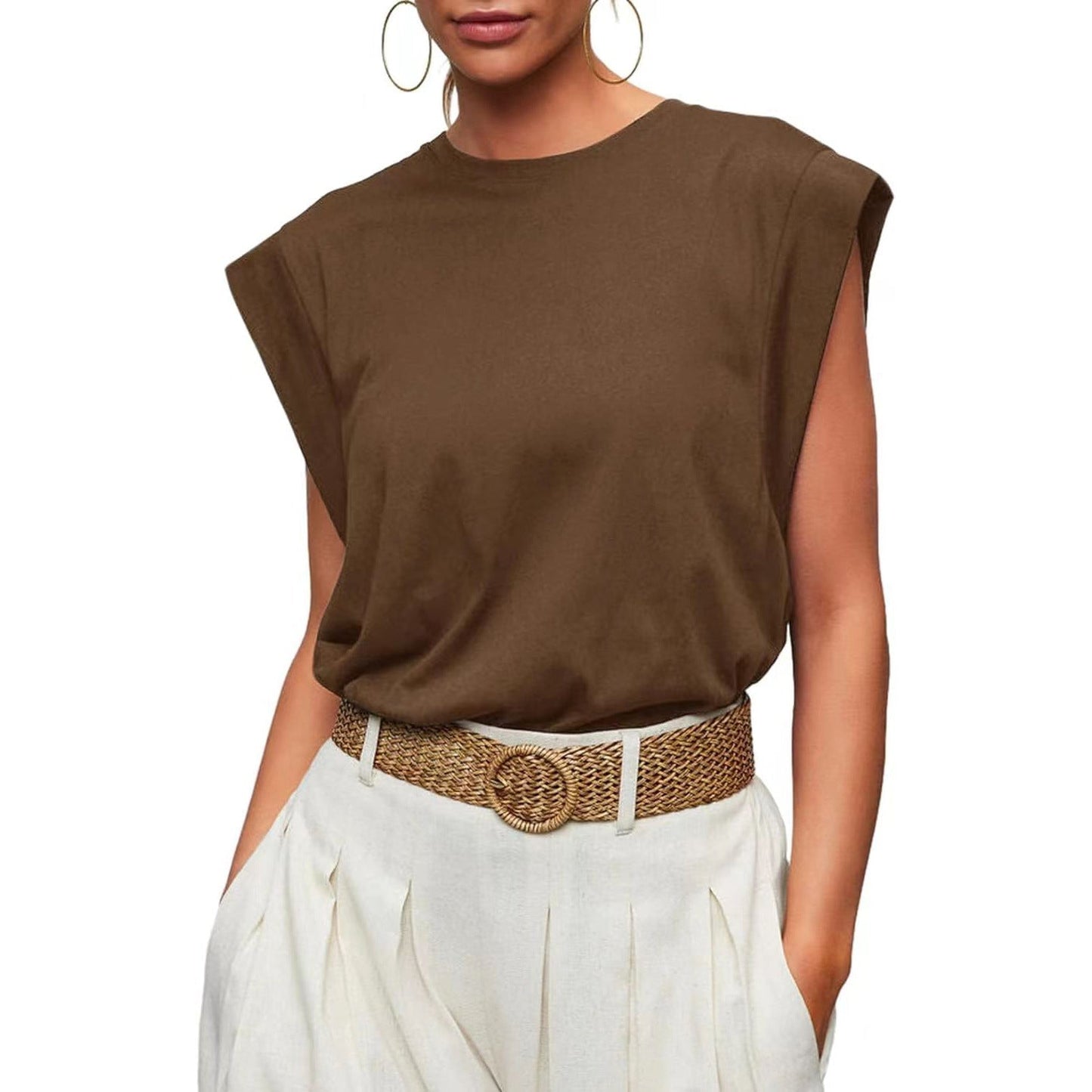 Gilet T-shirt décontracté basique pour femme (3 achetés, livraison offerte)