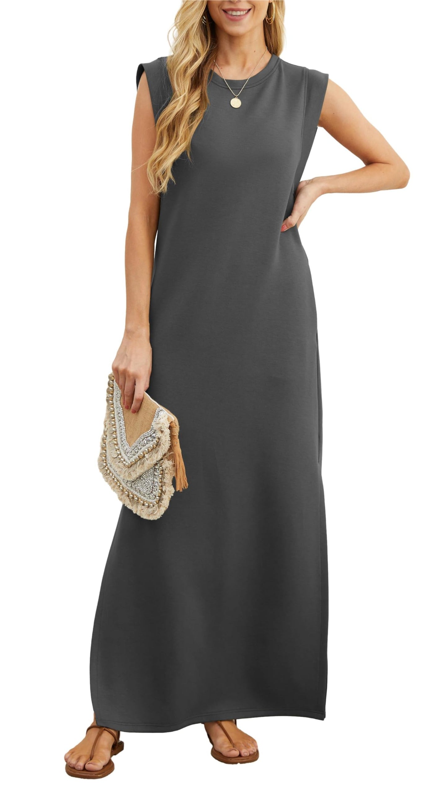 Robe longue décontractée ample et infroissable pour femme (achetez-en 2, livraison gratuite)