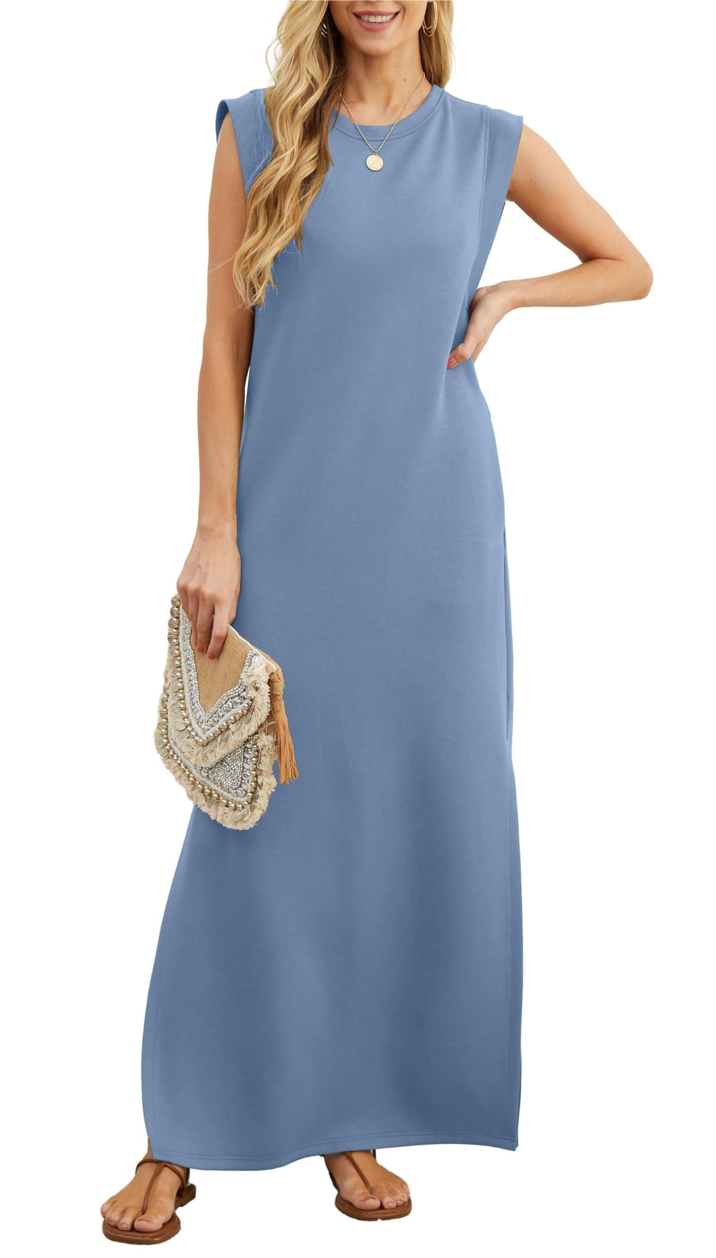 Robe longue décontractée ample et infroissable pour femme (achetez-en 2, livraison gratuite)