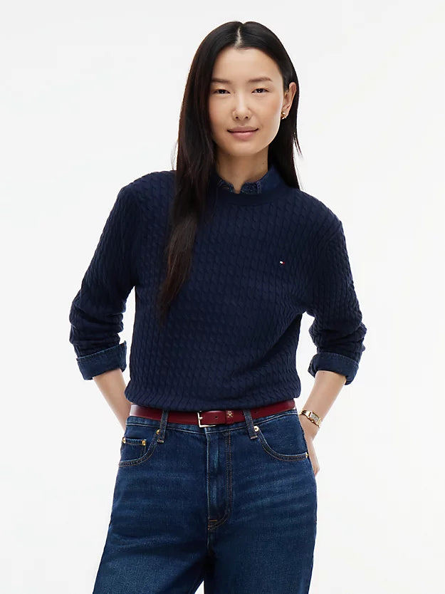 Cable Knit Crew Neck Jumper
