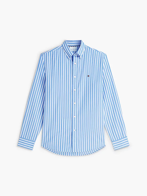 Regular Fit Flex Stripe Poplin Shirt