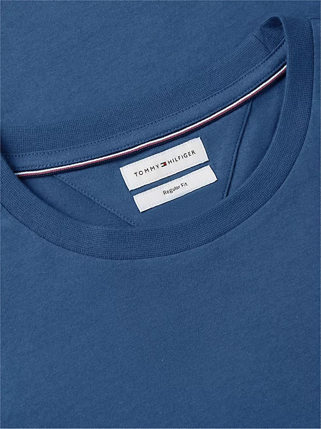 Flag Embroidery Jersey Crew Neck T-Shirt