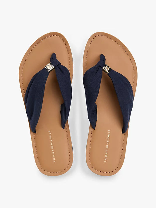Monogram Plaque Hemp Flip-Flops