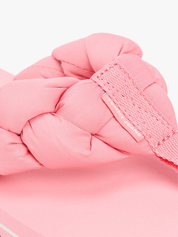 Braided Padded Strap Serrated Flip-Flops