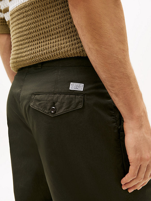 Lightweight Paper Touch Pleated Loose Trousers