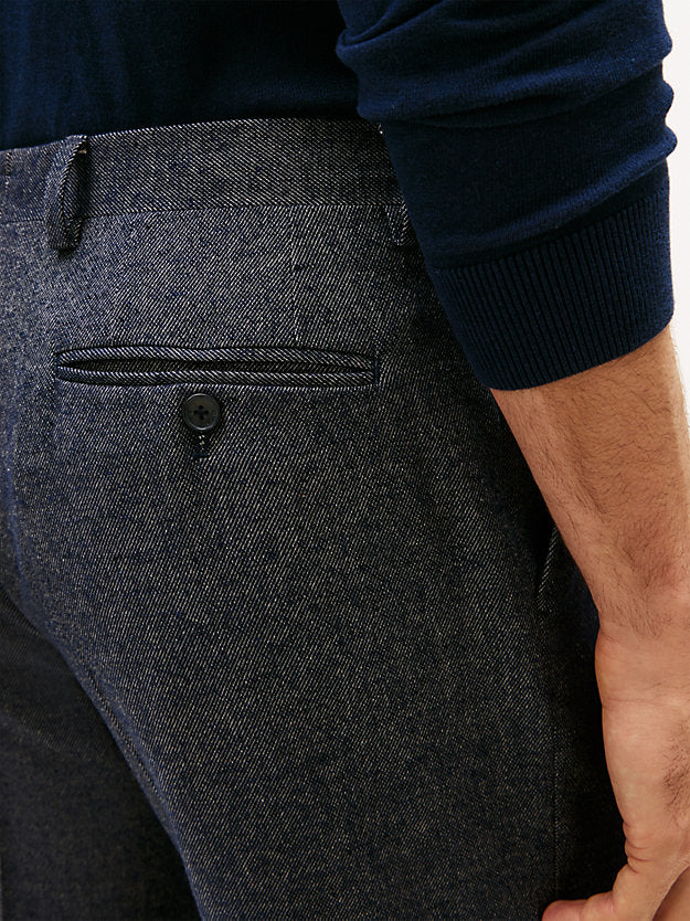 Wool Blend Twill Trousers