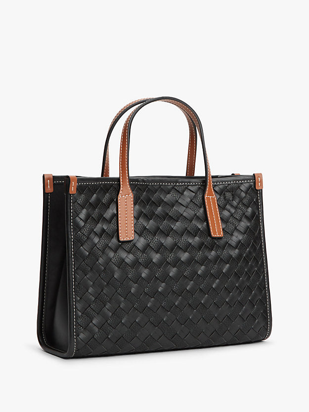 City Woven Crossbody Tote Bag