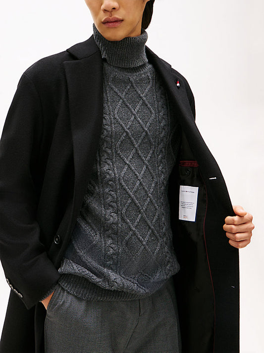 Single Breasted Longline Coat WiCashmere