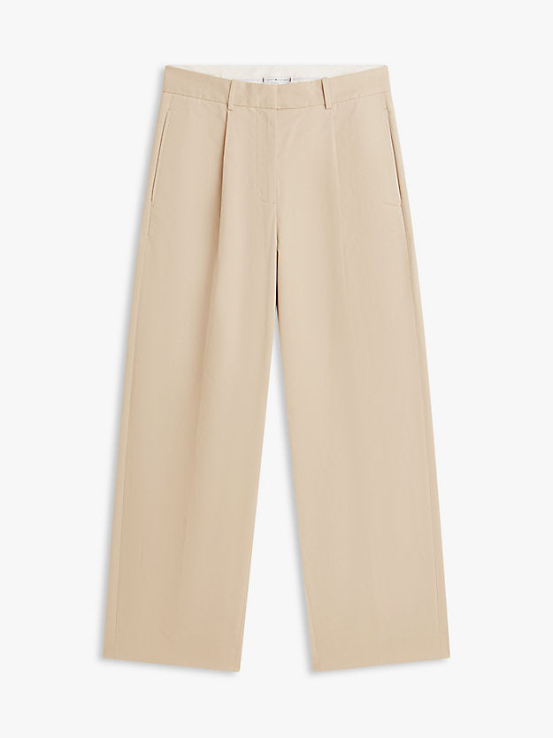 Barrel Leg Mid Rise Chinos