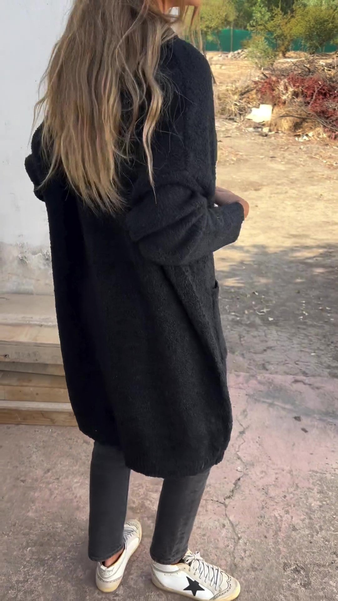 🔥Plus que 36 articles en stock - Gilet décontracté surdimensionné en maille avec poches pour femme
