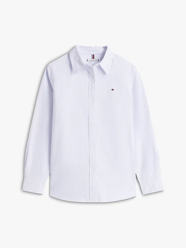 Relaxed Fit Flag Embroidery Oxford Shirt