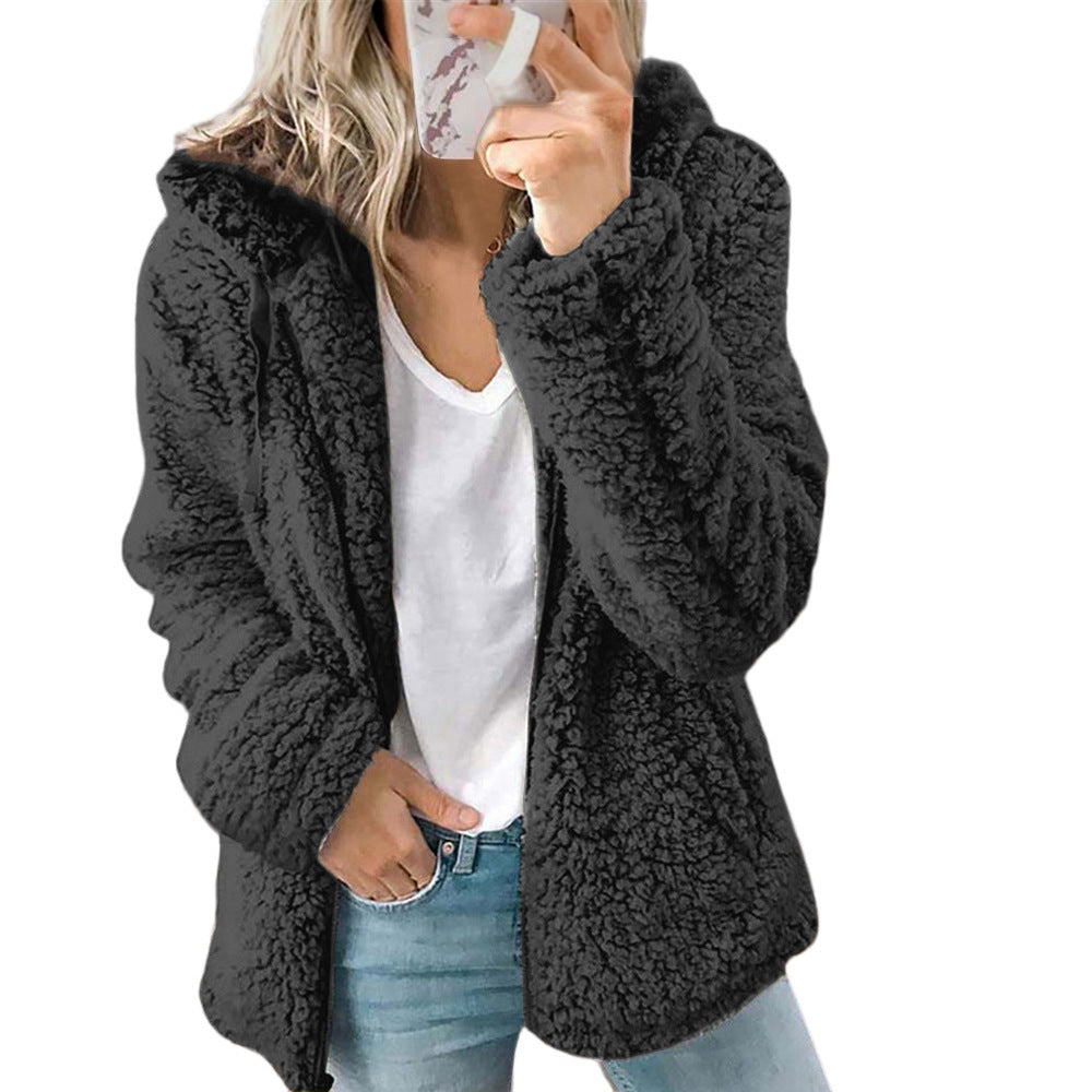🔥LETZTER TAG 50% RABATT🔥 Damen Wollmantel mit Kapuze