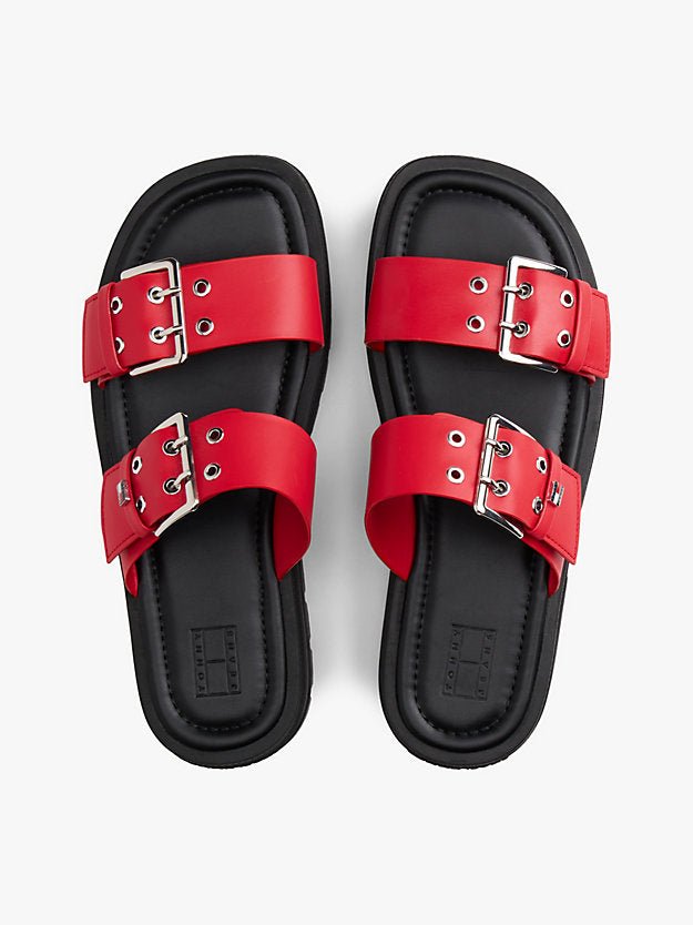 Chunky Cleat Double Buckle Sandals