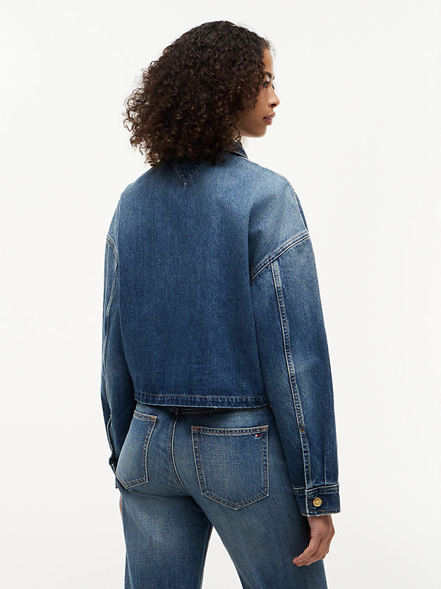 Flag Horsebit Relaxed Denim Jacket