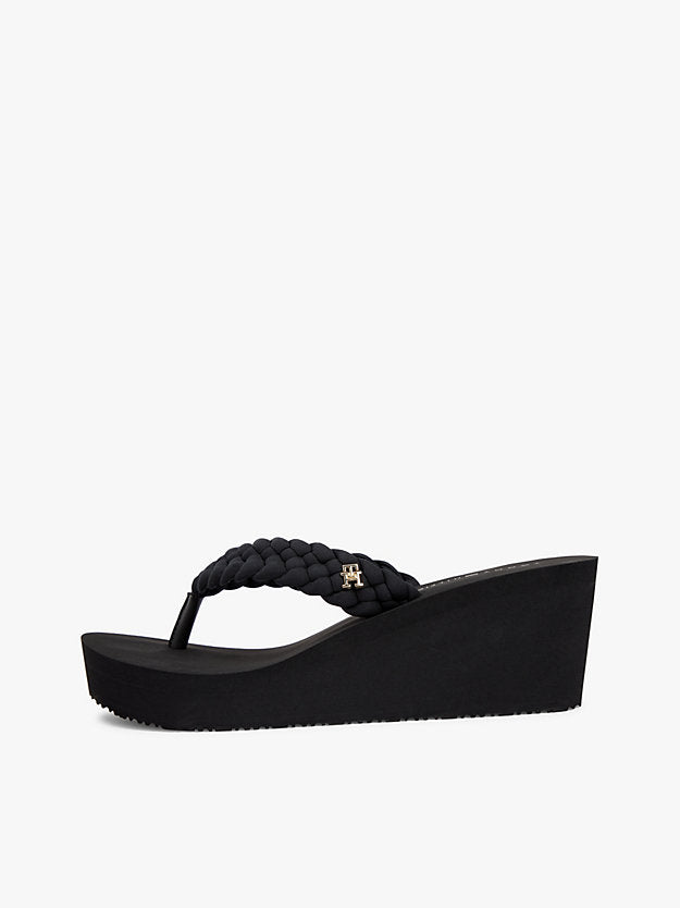 Braided Strap Wedge Flip-Flops