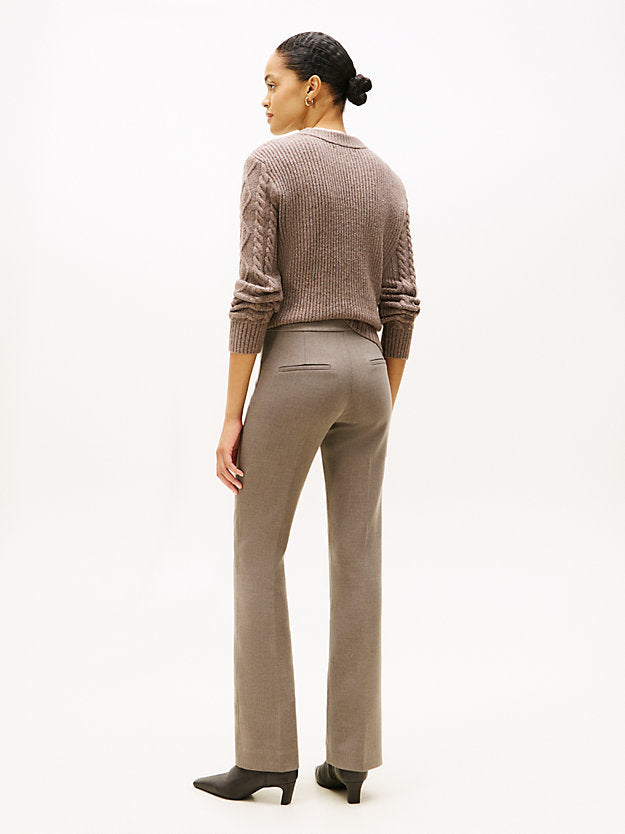 Pressed Crease Kick Flare Trousers