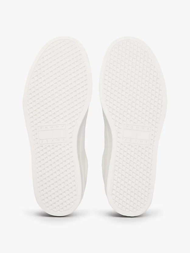 The Greenwich Leather Contrast Heel Trainers