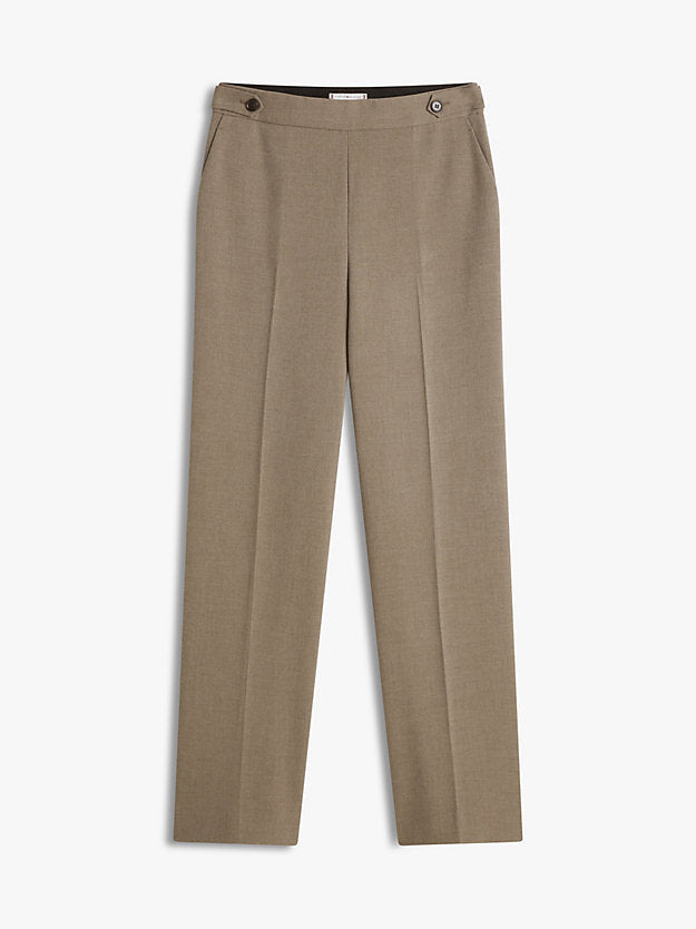 Pressed Crease Straight Leg Trousers