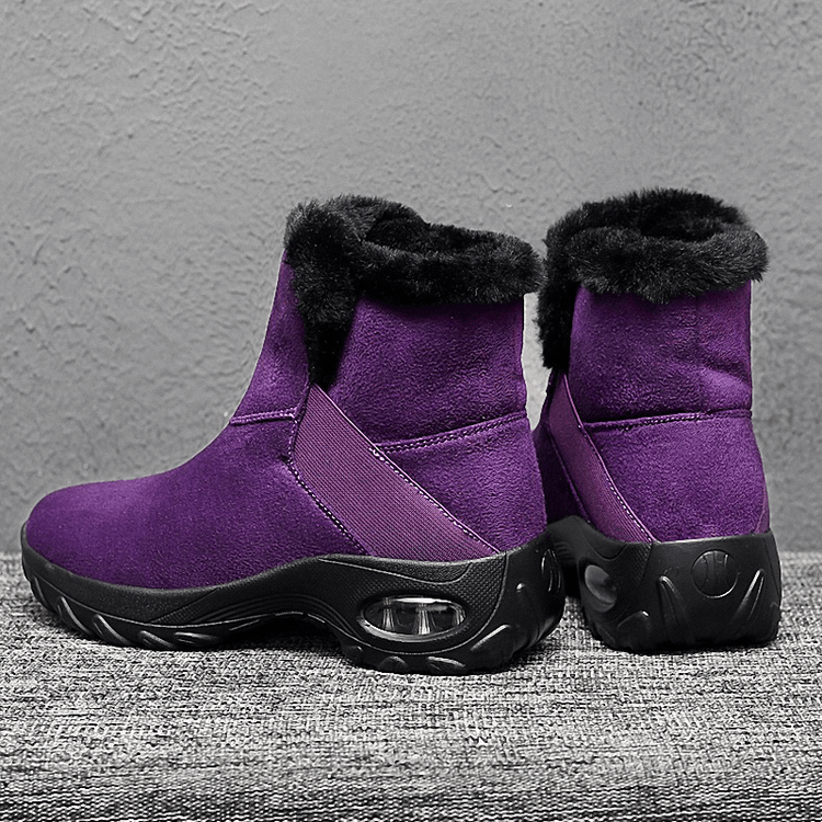 Bottes de neige en peluche pour femmes avec coussin d'air