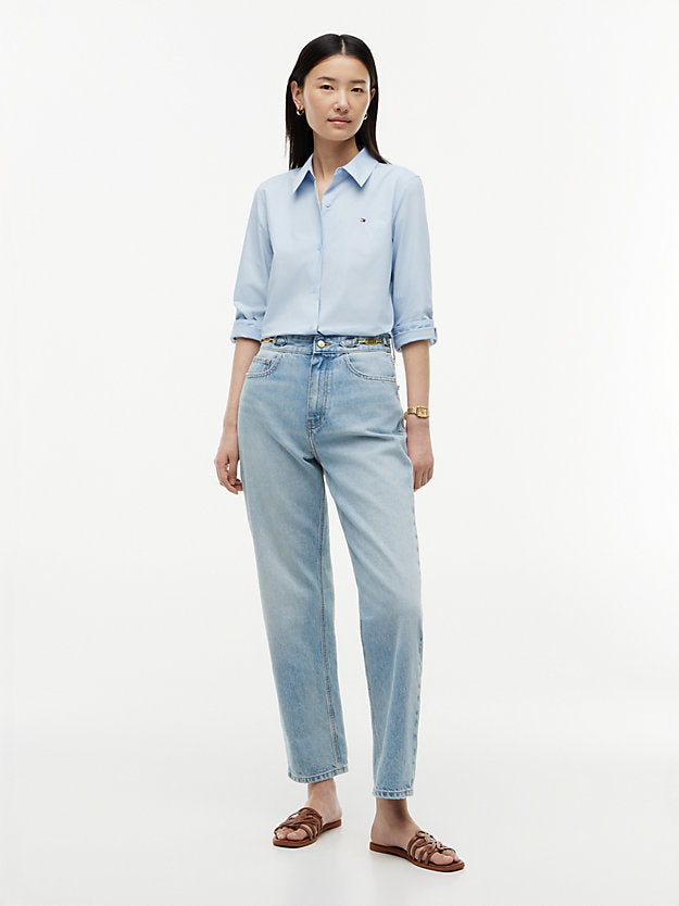 Flag Horsebit Regular Tapered Ankle Jeans