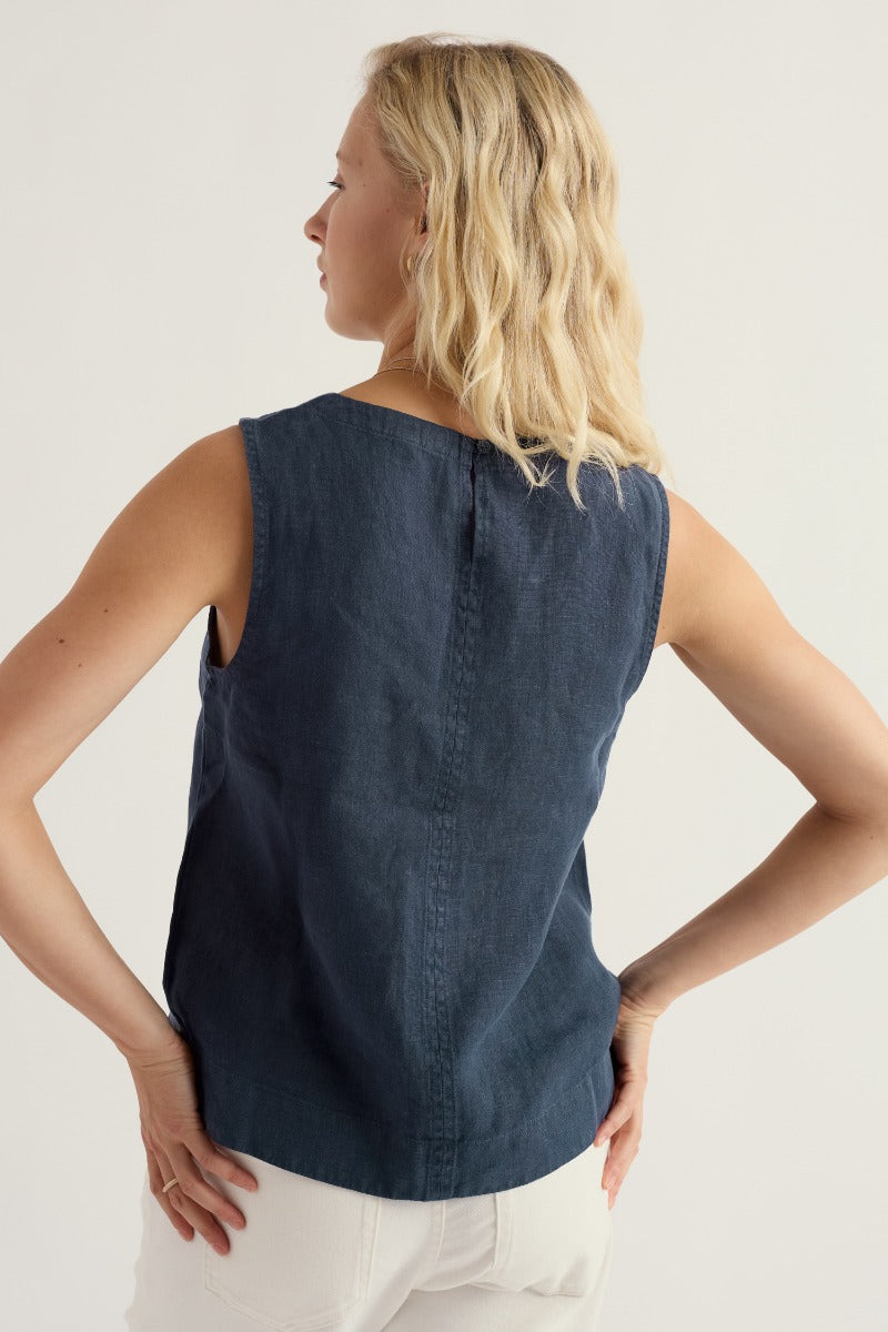 Lighthouse Station Linen Vest