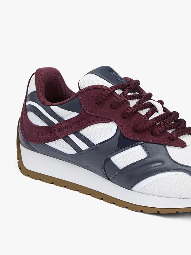 Monogram Leather Mixed Texture Trainers