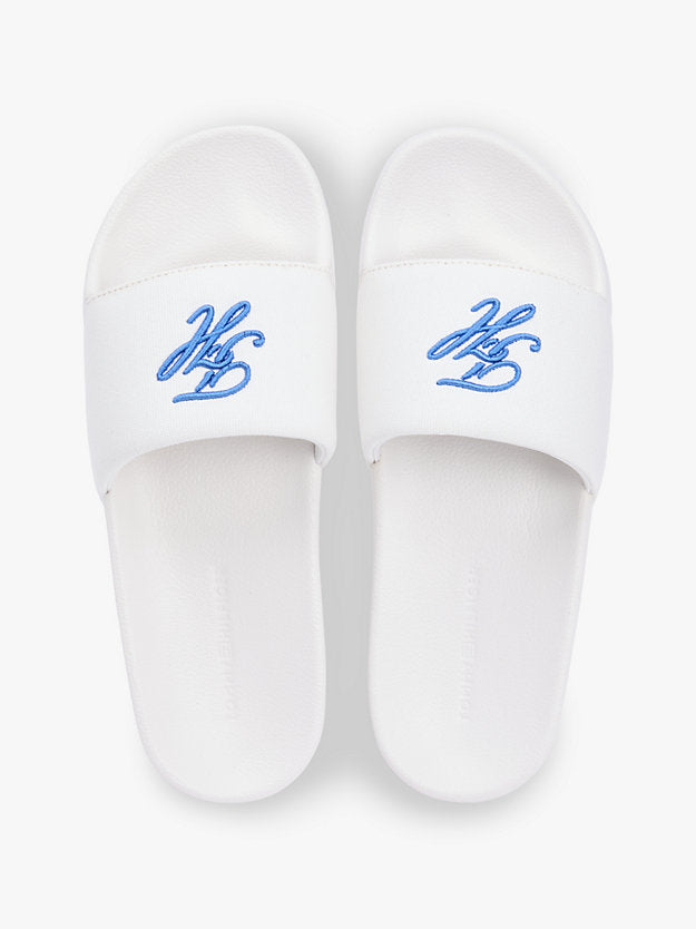 Logo Embroidery Canvas Pool Slides