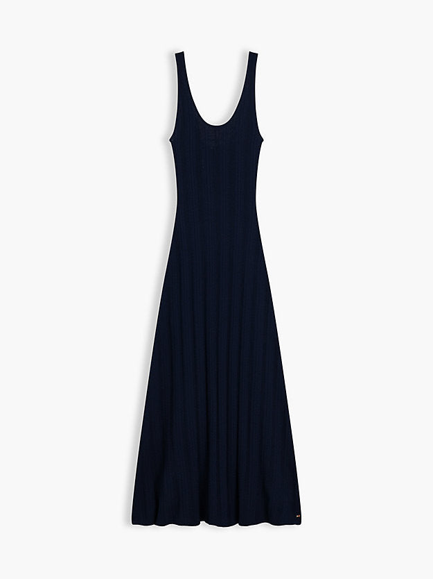 Cable Knit Fit And Flare Midi Dress