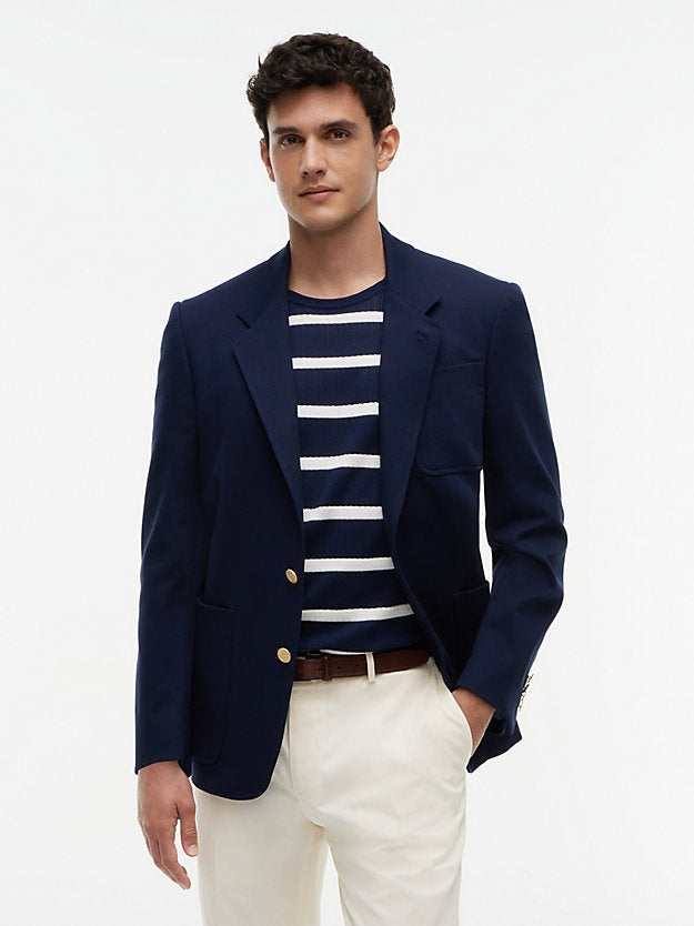 Washed Regular Fit Gold-Tone Button Blazer