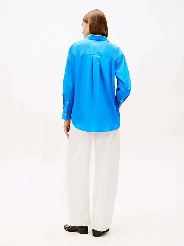 Oversized Fit Logo Embroidery Shirt