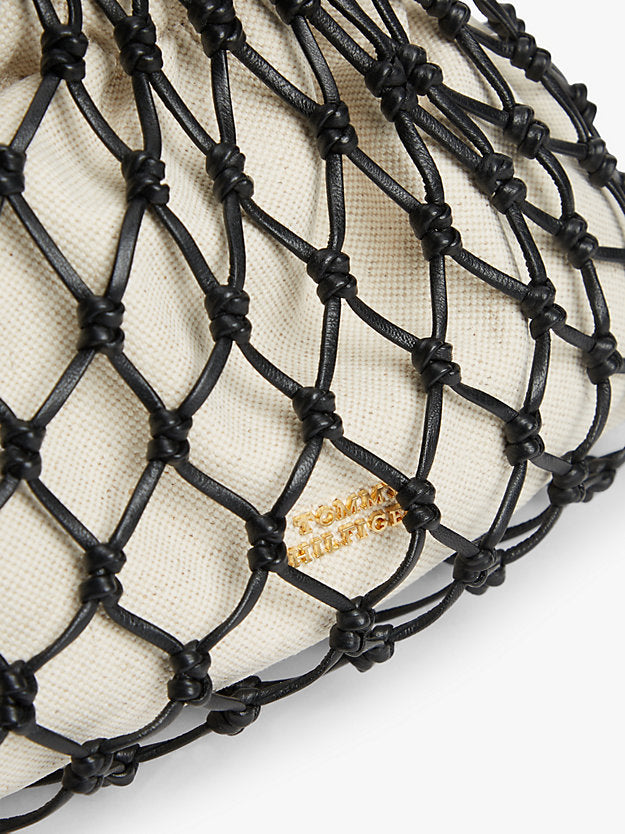 Soft Leather Macrame Crossbody Bag