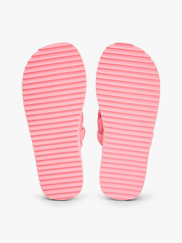 Braided Padded Strap Serrated Flip-Flops