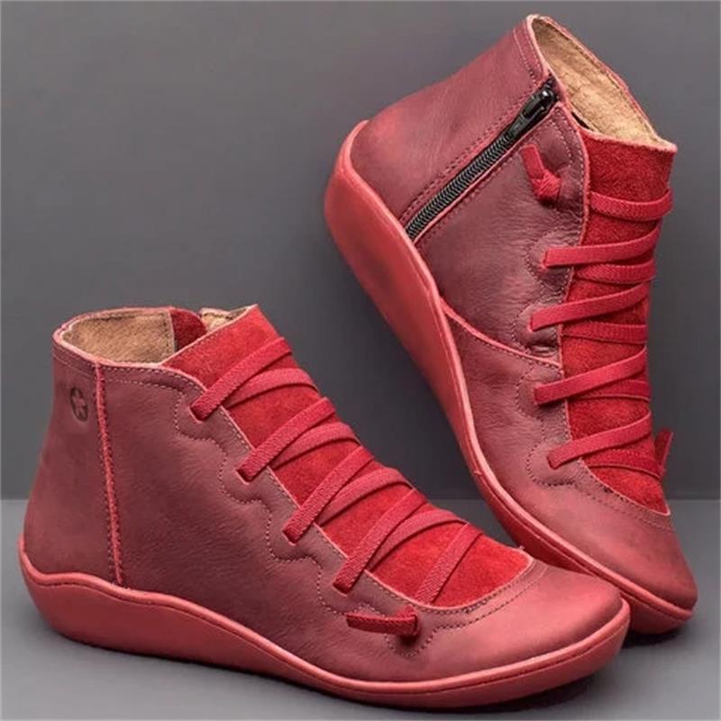 🔥Hot Sale 49% Rabatt🔥 - Bequeme handgefertigte Lederstiefel mit Fußgewölbestütze