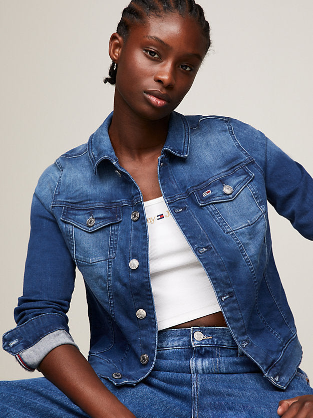 Pure Cotton Slim Fit Denim Jacket