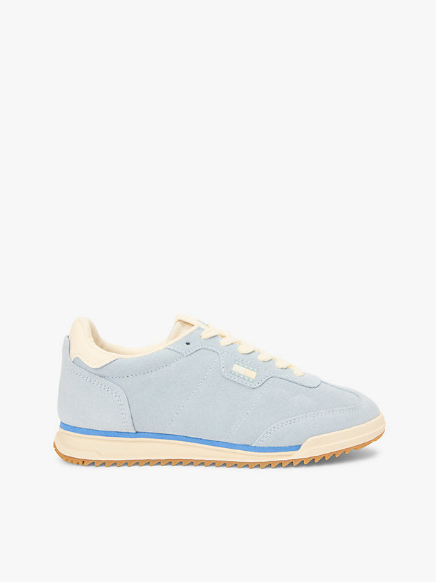 Low Profile Suede Serrated Trainers