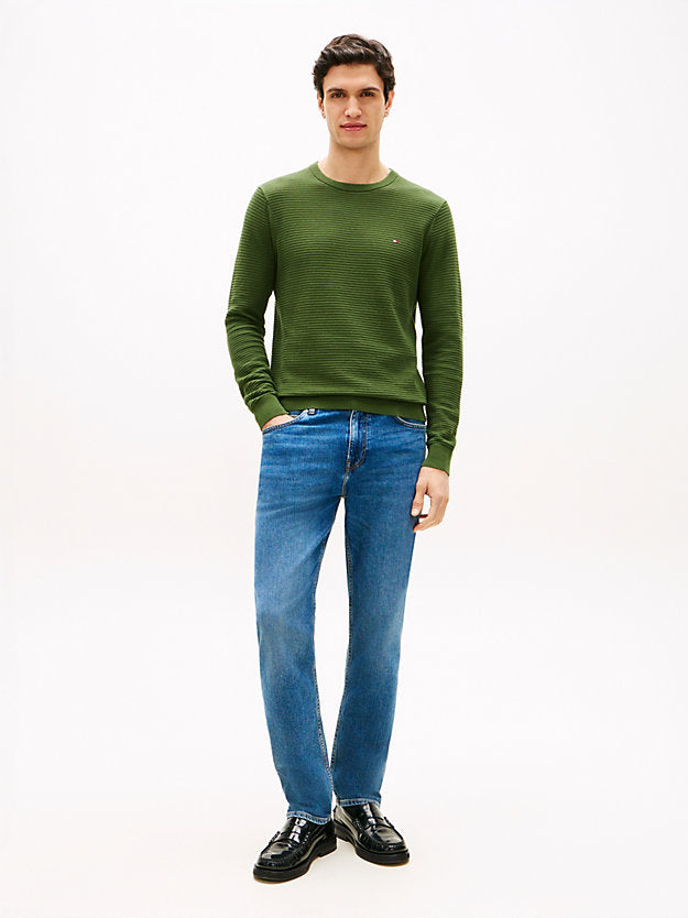 Textured Knit Crew Neck Jumper