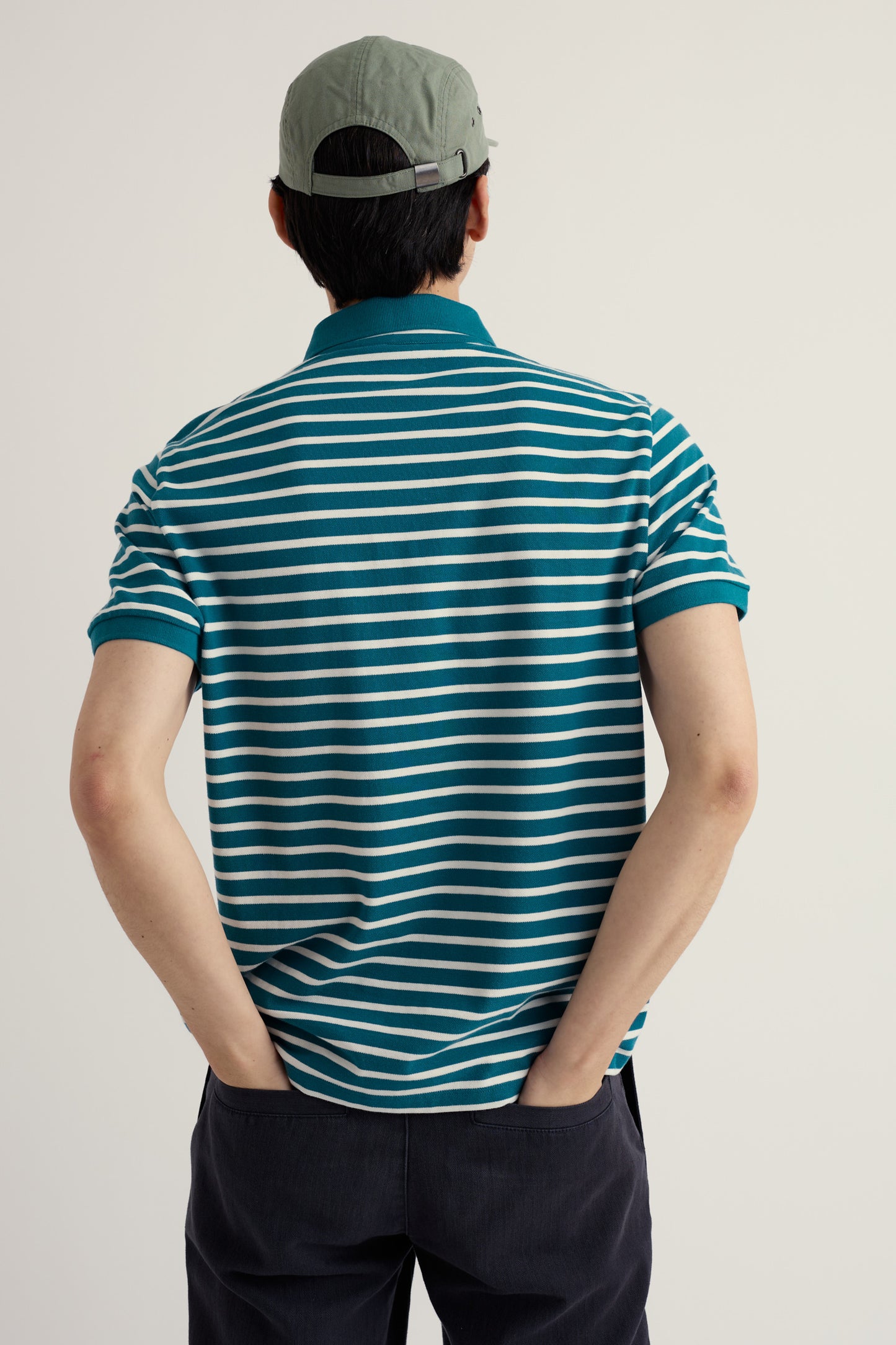 Men's Balefire Striped Polo in Organic Cotton