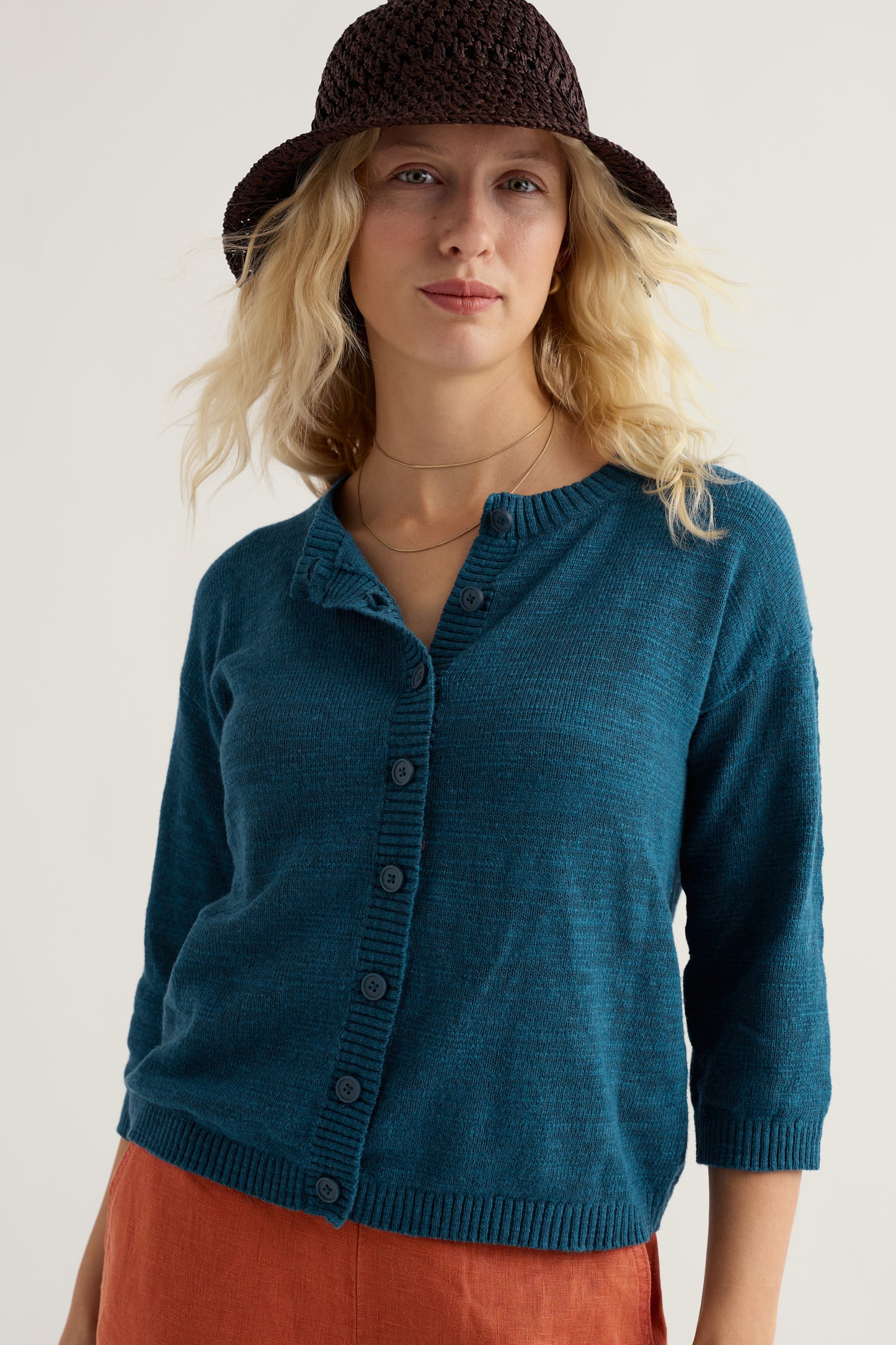 Pentire Steps Linen & Organic Cotton Cardigan