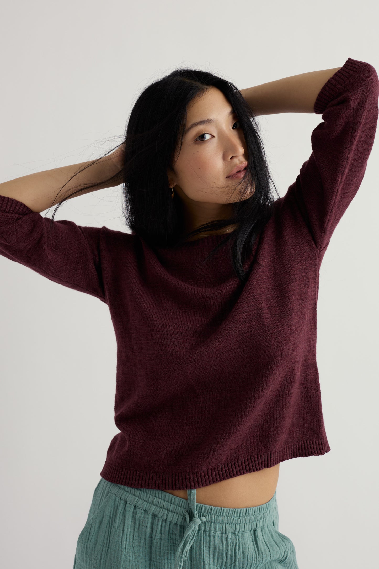Knavock Plain Jumper Made With Linen & Organic Cotton