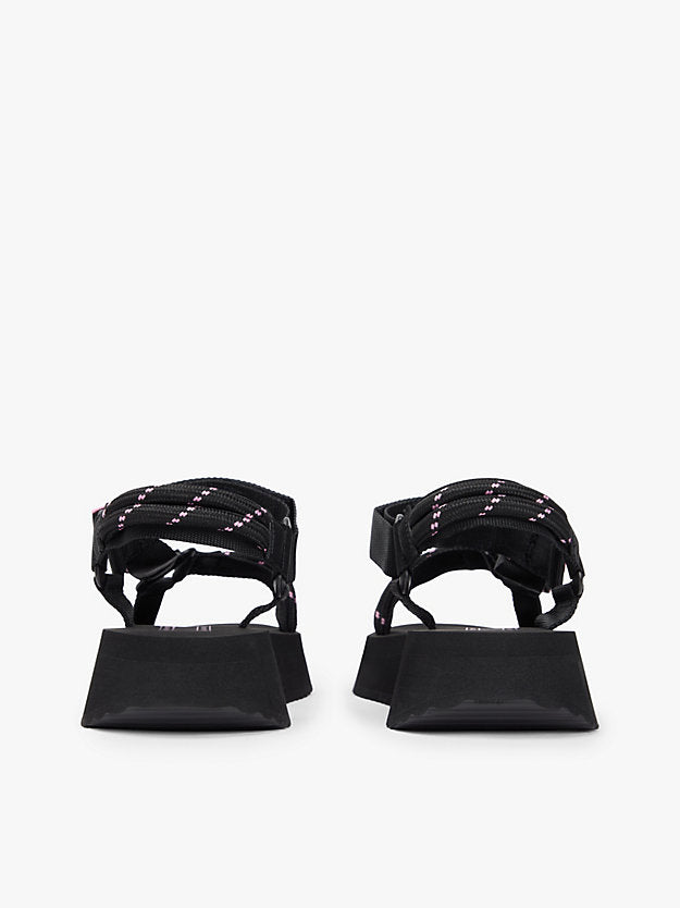 Webbing Rope Cleat Platform Sandals