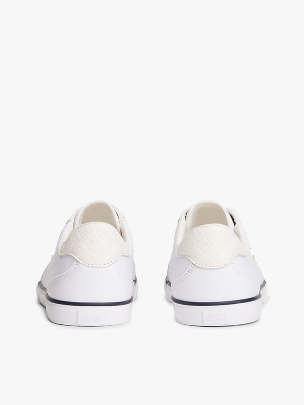 Leather Monogram Lace-Up Trainers