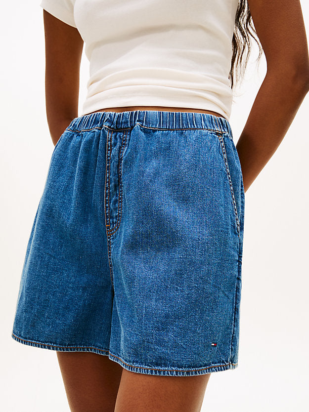 Chambray Loose Shorts