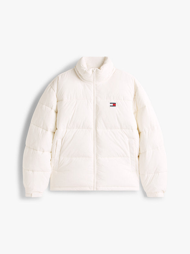 Back Logo Relaxed Hooded Puffer Jacket