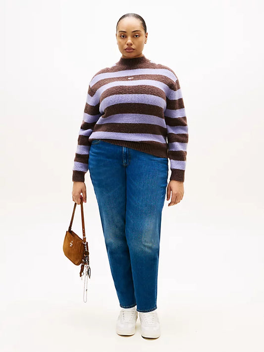 Curve High Rise Tapered Leg Mom Jeans