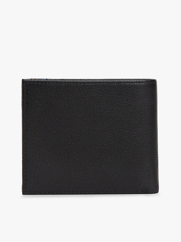 Logo Leather Bifold Flap Wallet