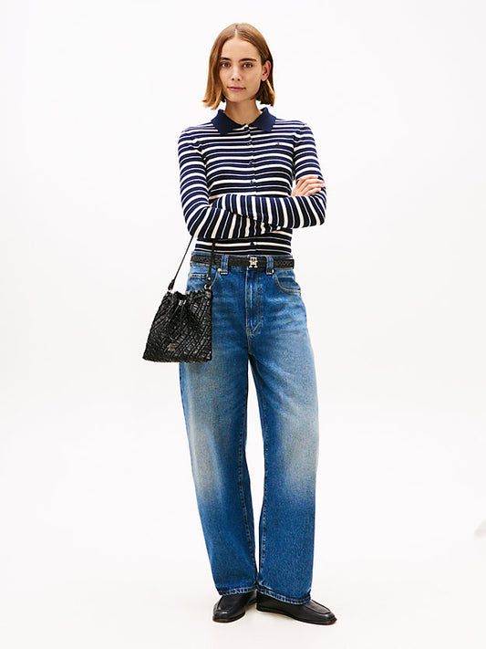 Polo Collar Slim Cardigan WiSilk