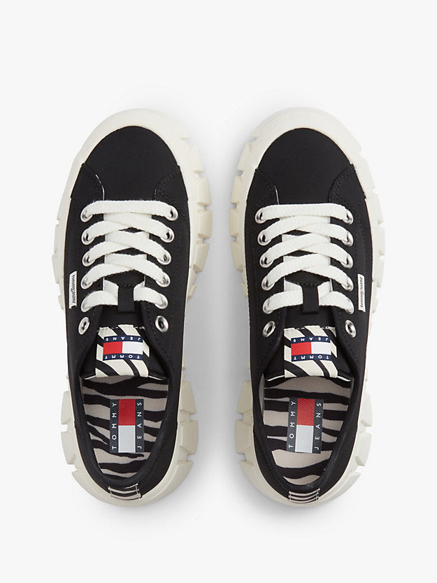 Zebra Print Logo Platform Cupsole Trainers