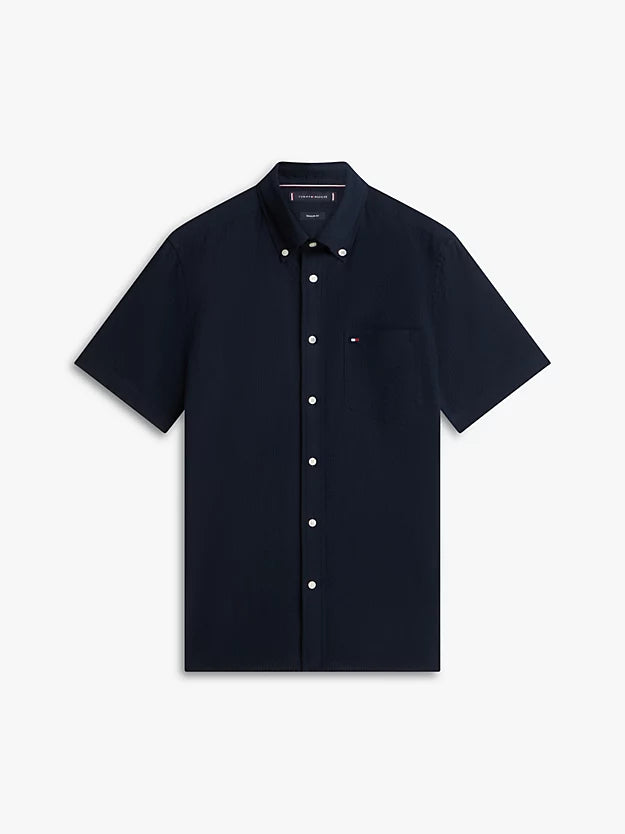 Regular Fit Seersucker Short Sleeve Shirt